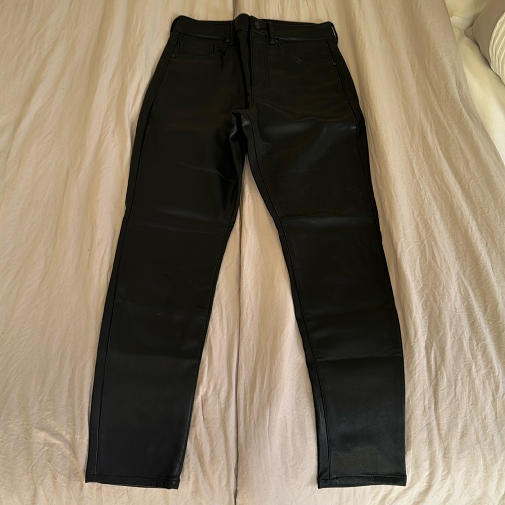 Express black leather pants